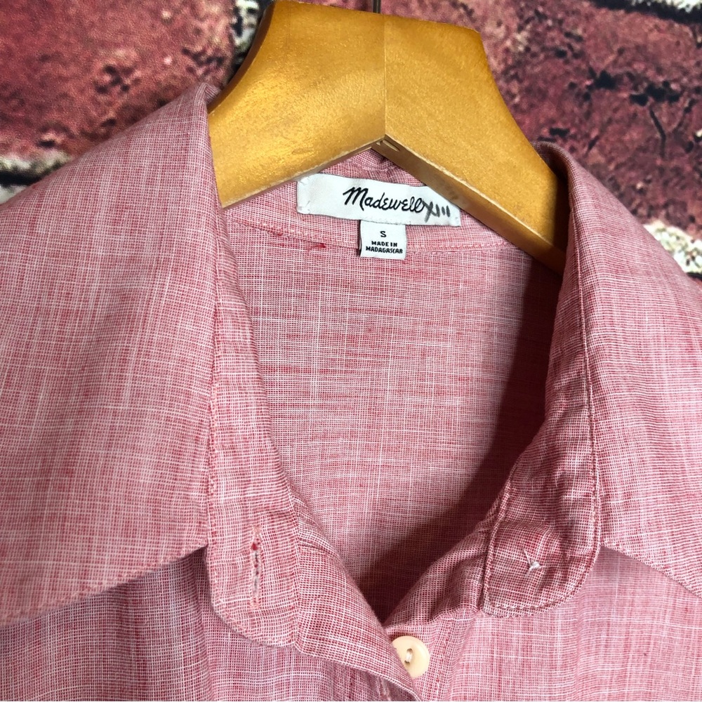 Madewell end on end tie front collared shirt - Picture 10 of 10